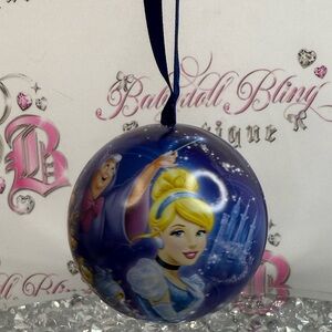 Disney ornament Blue Cinderella Holiday Hanging Ornament that opens can fill